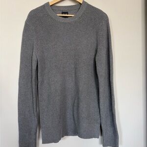 GAP Men's Gray Crewneck Ribbed Sweater